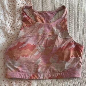 Outdoor voices Camouflage Sports Bra in Pink and Orange